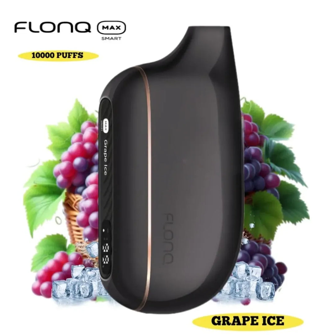 Grape Ice  - Malaki Flonq Max Smart 10000 Puffs Disposable Vape 20mg in Dubai, UAE