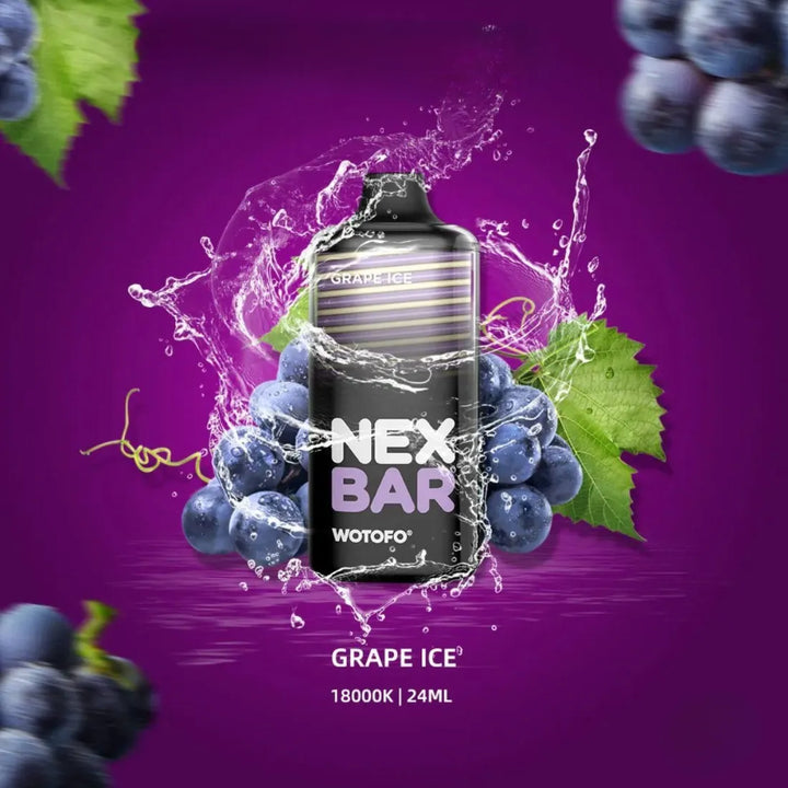 Grape Ice - Wotofo Nex Bar 18000 Puffs Disposable Vape 20mg in Dubai, UAE