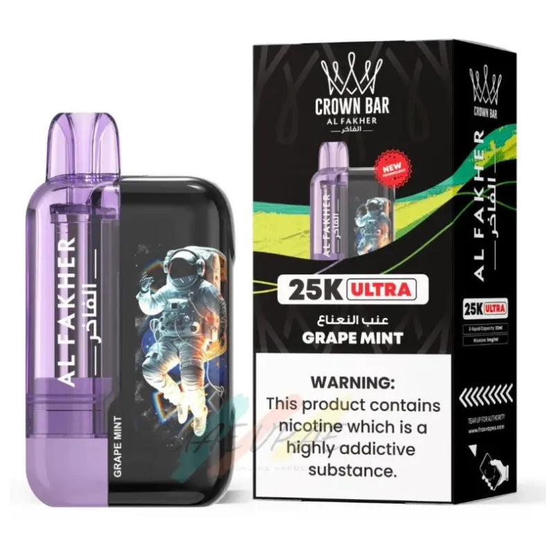 Grape Mint  - Al Fakher 25K Ultra 25000 Puffs 5mg Disposable Vape in Dubai, UAE