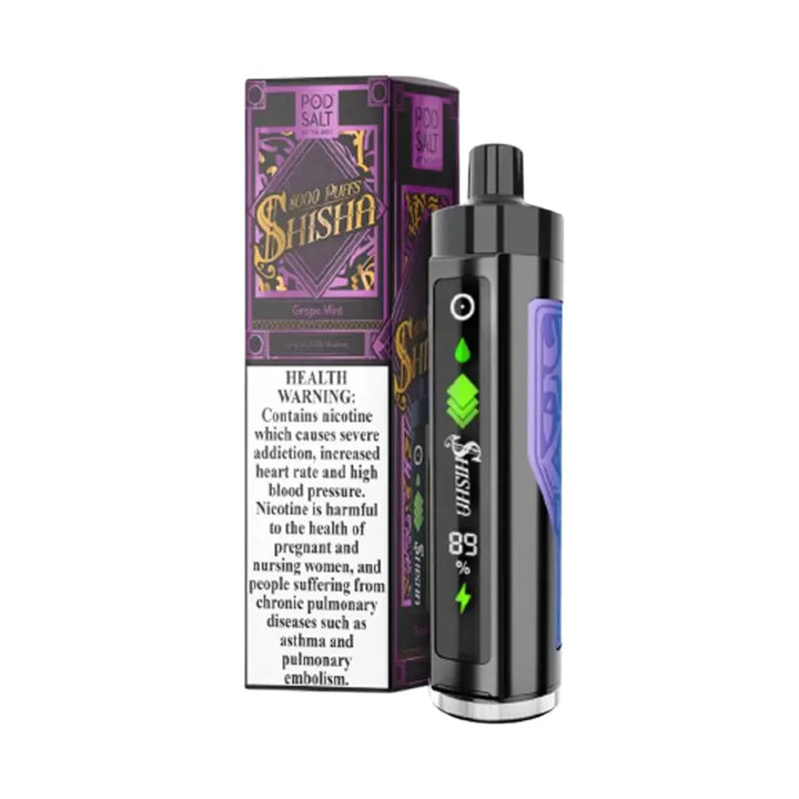 Grape Mint  - Pod Salt Shisha 8000 Puffs Disposable Vape in Dubai, UAE