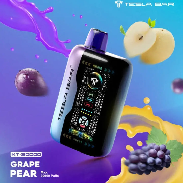 Grape Pear  - Tesla Bar XT 30000 Puff Disposable Vape 2% Nicotine in Dubai, UAE