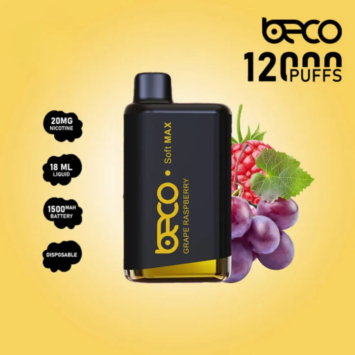  Grape Raspberry - Beco Soft Max 12000 Puffs Disposable Vape in Dubai, UAE