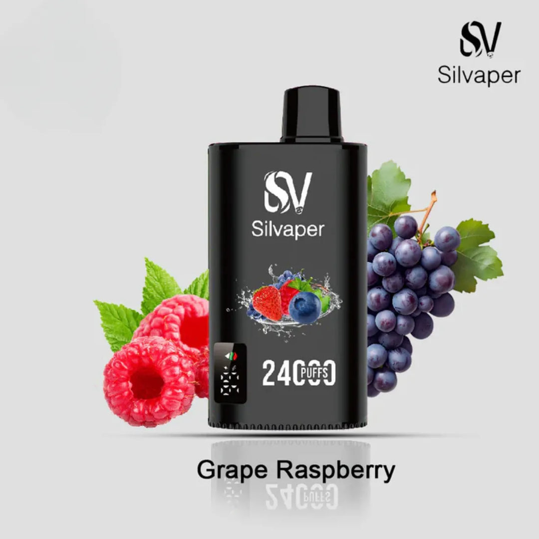 Grape Raspberry  - Silvaper 24000 Puffs Disposable Vape 2% Nicotine in Dubai, UAE