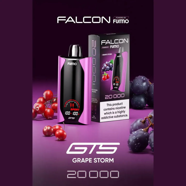 Grape Storm - Fummo Falcon GTS 20000 Puffs Disposable Vape 50mg in Dubai, UAE 