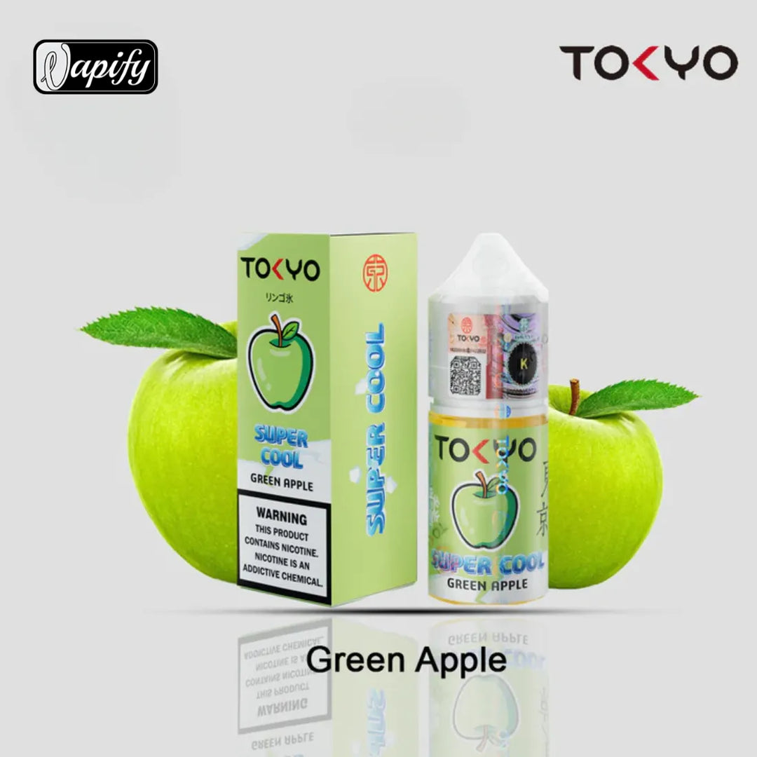 Green Apple -Tokyo Super Cool Saltnic 30ml E-liquid 30mg & 50mg in Dubai, UAE