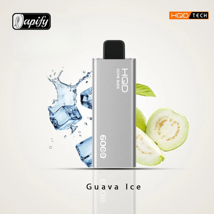 Guava Ice  - HQD Cuvie Slick 6000 Puffs Disposable Vape 2% Nicotine in Dubai, UAE