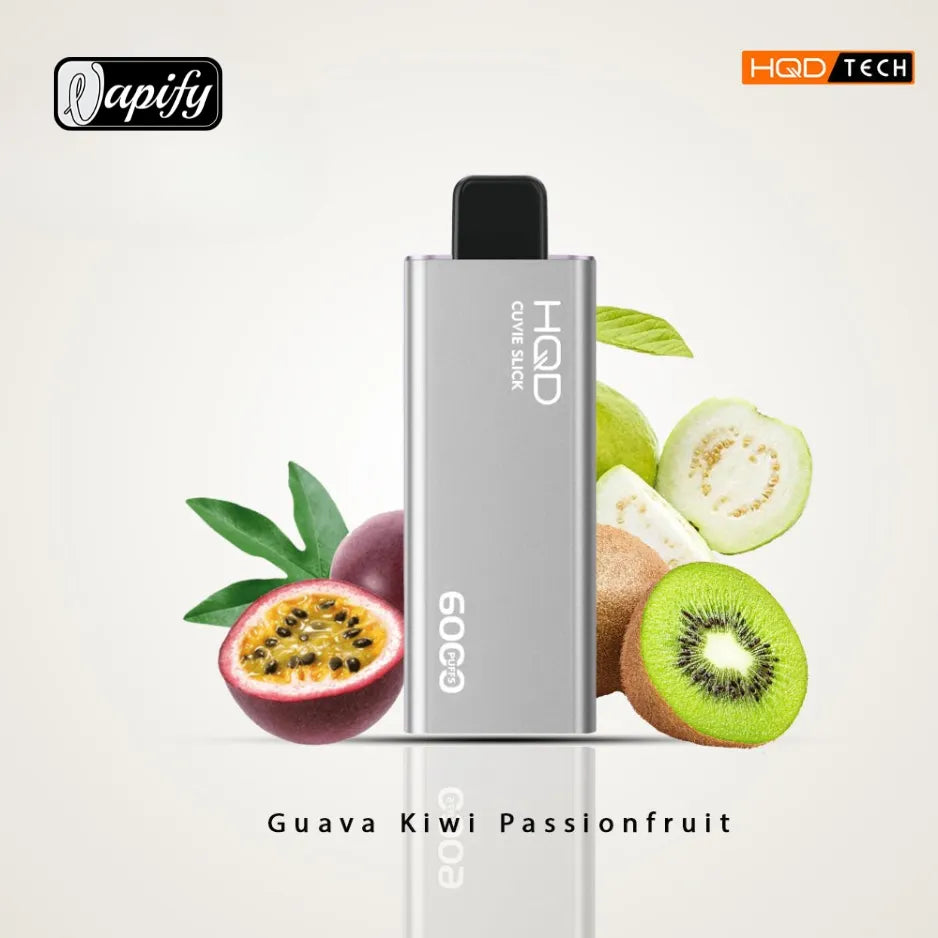 Guava Kiwi Passionfruit  - HQD Cuvie Slick 6000 Puffs Disposable Vape 2% Nicotine in Dubai, UAE