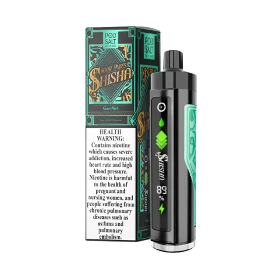 Gum Mint  - Pod Salt Shisha 8000 Puffs Disposable Vape in Dubai, UAE