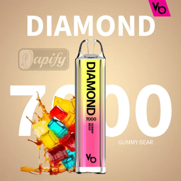 Gummy Bear - Vapes Bars Diamond 7000 Puffs Disposable Vape 2% Nicotine in Dubai, UAE