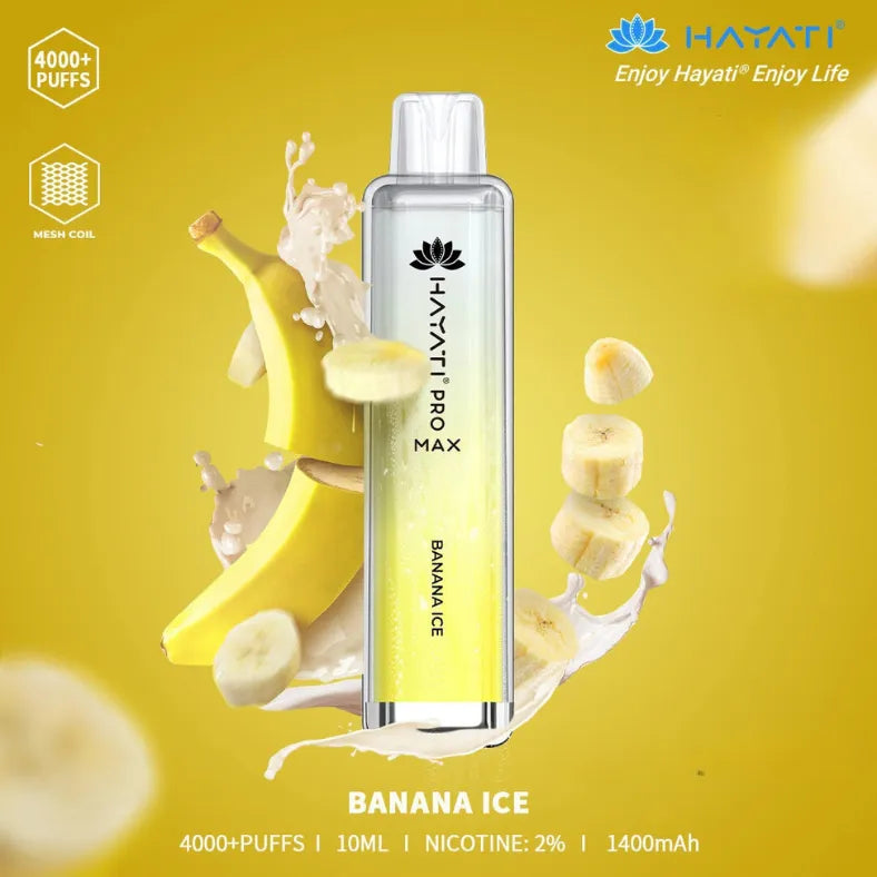 Banana Ice  - HAYATI Pro Max 4000 Puffs Disposable Vape 20mg in Dubai, UAE