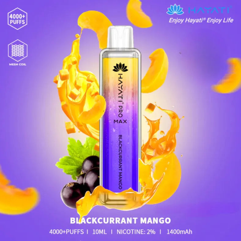 Blackcurrant Mango - HAYATI Pro Max 4000 Puffs Disposable Vape 20mg in Dubai, UAE