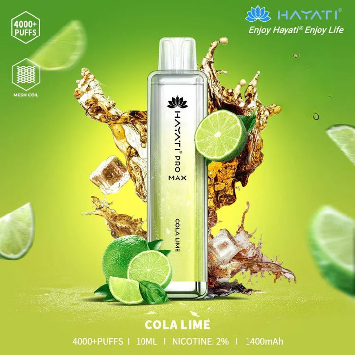 Cola Lime  - HAYATI Pro Max 4000 Puffs Disposable Vape 20mg in Dubai, UAE