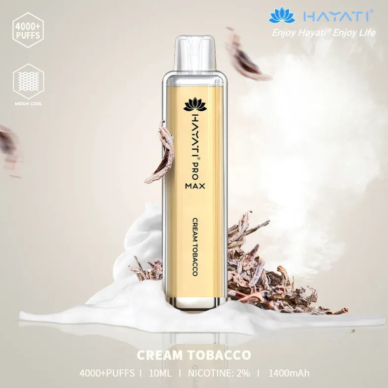 Cream Tobacco  - HAYATI Pro Max 4000 Puffs Disposable Vape 20mg in Dubai, UAE