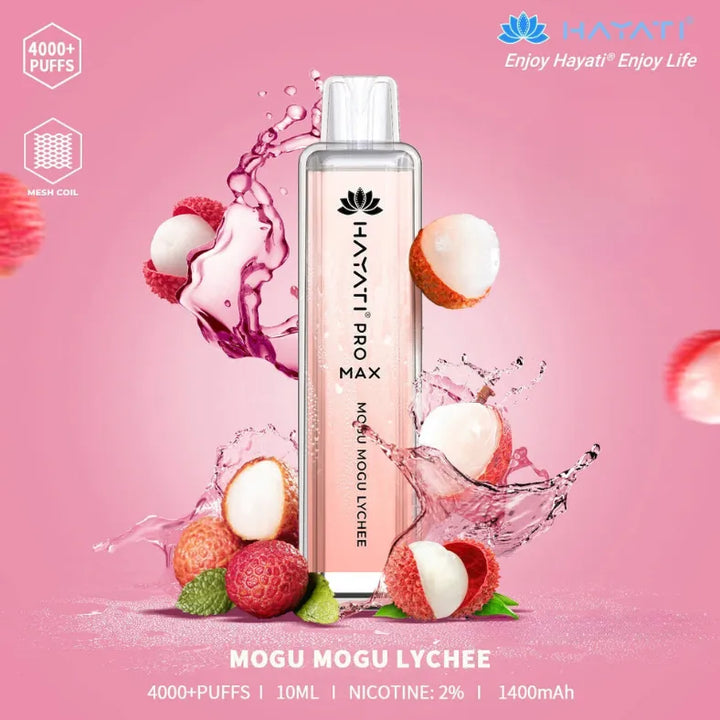 Mogu Mogu Lychee  - HAYATI Pro Max 4000 Puffs Disposable Vape 20mg in Dubai, UAE