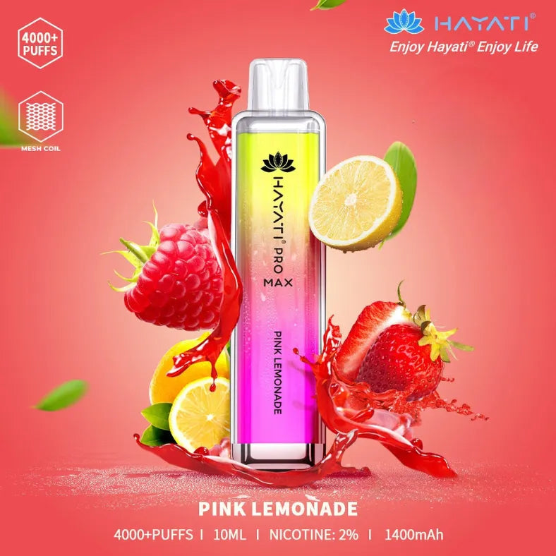 Pink Lemonade  - HAYATI Pro Max 4000 Puffs Disposable Vape 20mg in Dubai, UAE