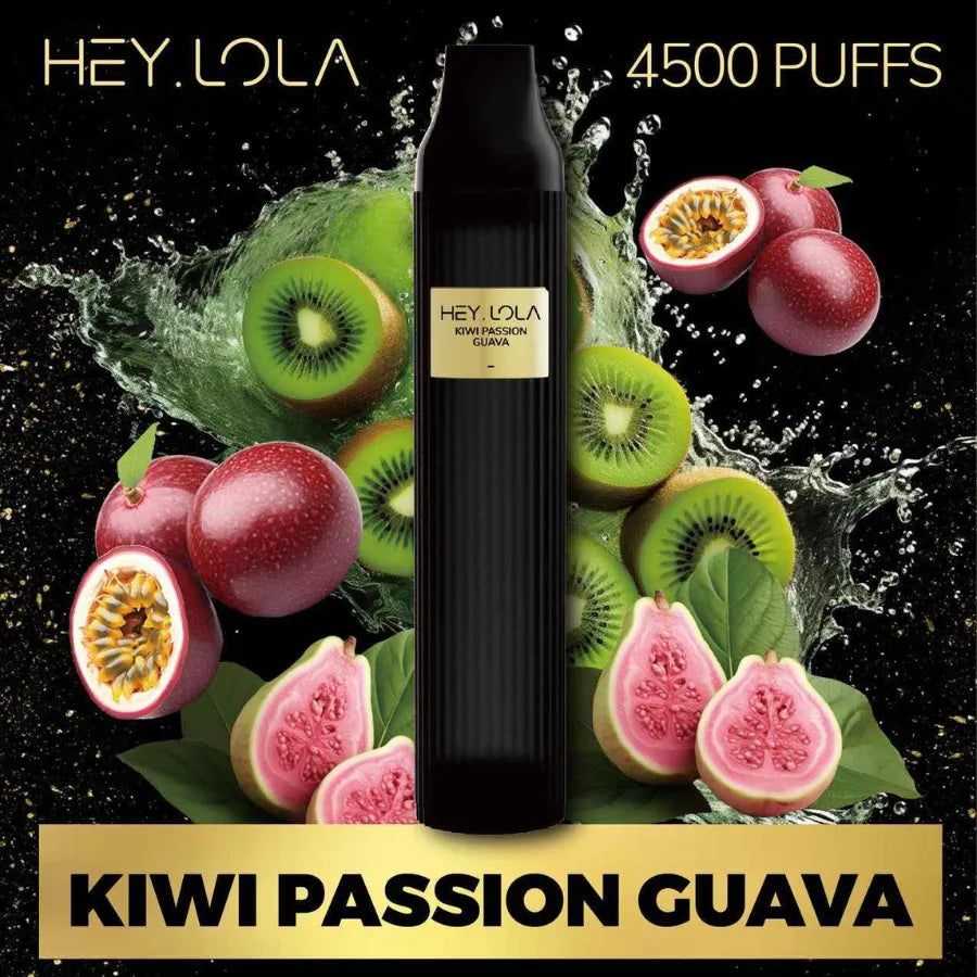 Kiwi Passion Guava  - HEY LOLA 4500 Puffs Disposable Vape 20mg Nicotine in Dubai, UAE