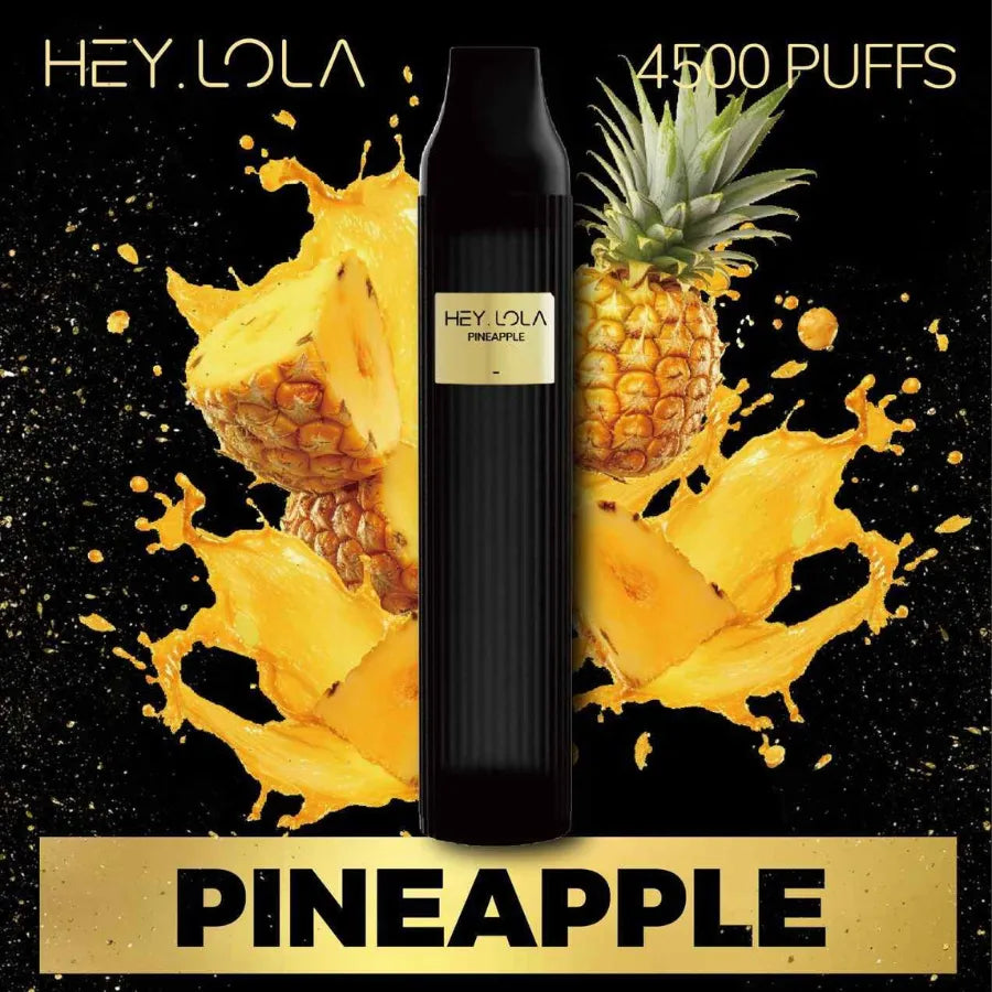 Pineapple  - HEY LOLA 4500 Puffs Disposable Vape 20mg Nicotine in Dubai, UAE
