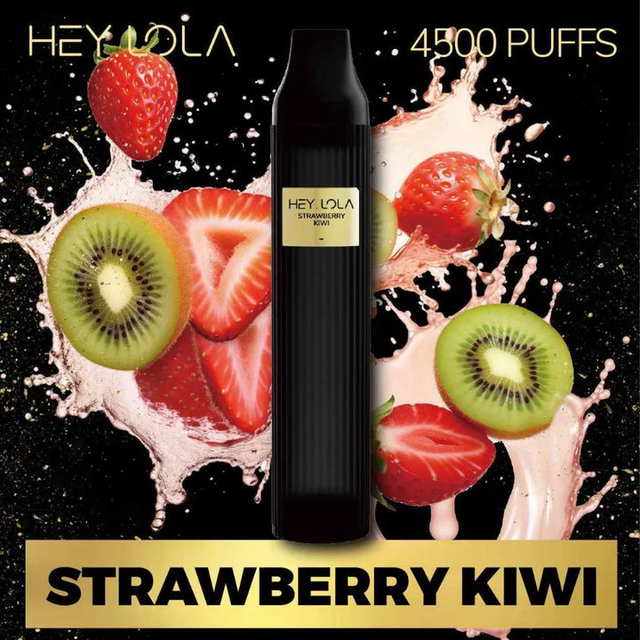 Strawberry Kiwi  - HEY LOLA 4500 Puffs Disposable Vape 20mg Nicotine in Dubai, UAE