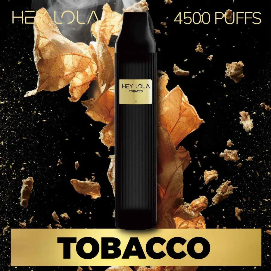 Tobacco  - HEY LOLA 4500 Puffs Disposable Vape 20mg Nicotine in Dubai, UAE