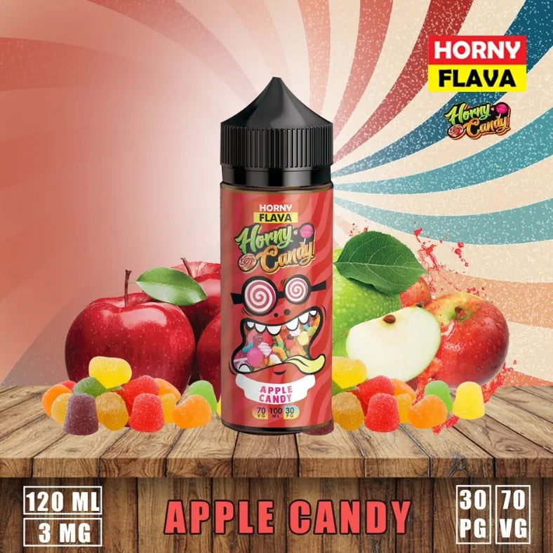 HORNYFLAVA120mlE-Liquid3mgVapeJuice-AppleCandy