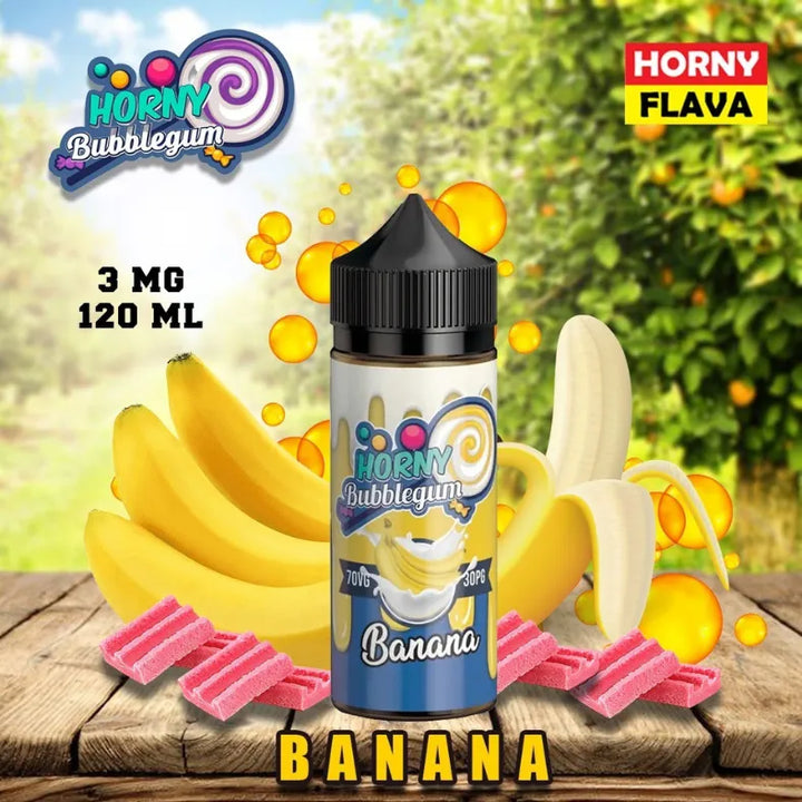 HORNYFLAVA120mlE-Liquid3mgVapeJuice-Banana