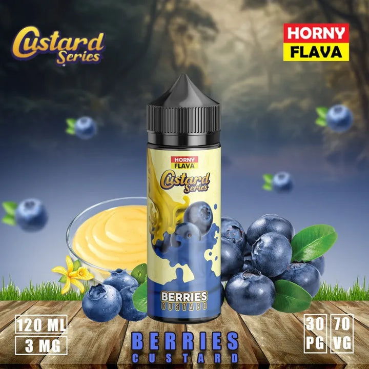 HORNYFLAVA120mlE-Liquid3mgVapeJuice-BerriesCustard