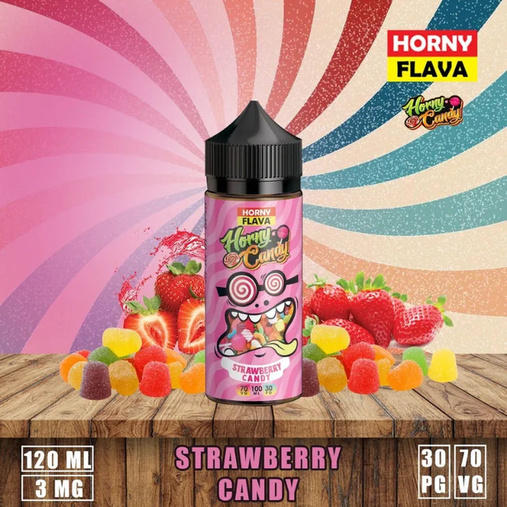 HORNYFLAVA120mlE-Liquid3mgVapeJuice-StrawberryCandy