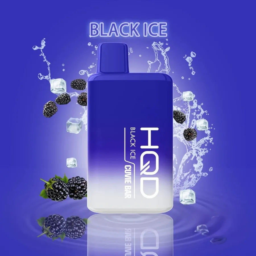 Black Ice - HQD CUVIE BAR 7000 PUFFS RECHARGEABLE DISPOSABLE VAPE IN UAE