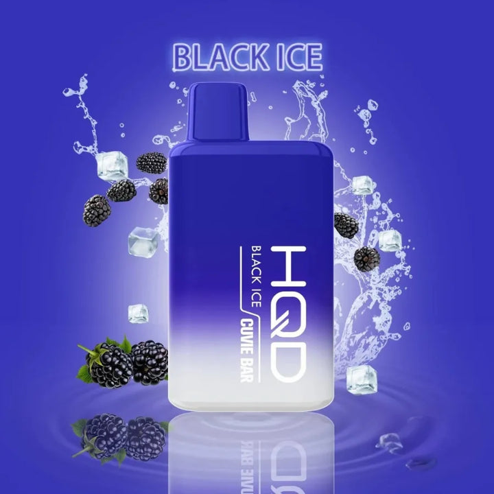 Black Ice - HQD CUVIE BAR 7000 PUFFS RECHARGEABLE DISPOSABLE VAPE IN UAE