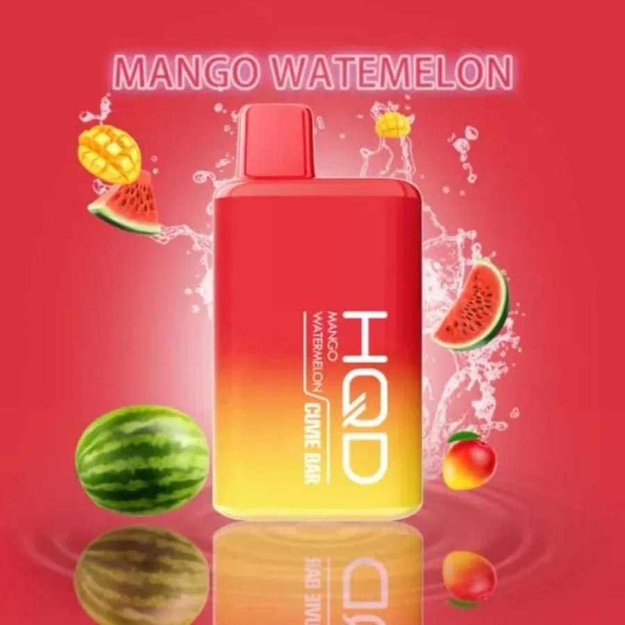 Mango Watermelon- HQD CUVIE BAR 7000 PUFFS RECHARGEABLE DISPOSABLE VAPE IN UAE