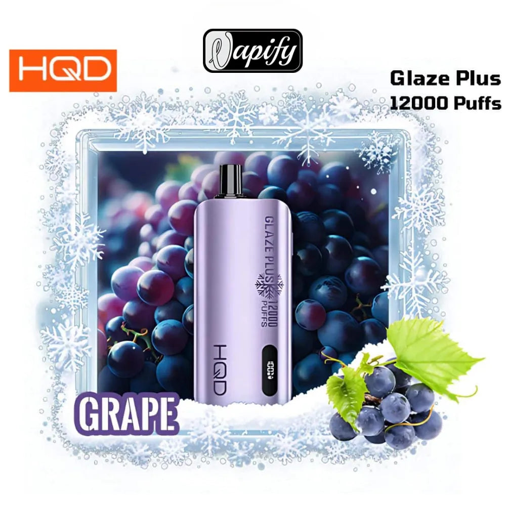 Grape - HQD Glaze Plus 12000 Puffs Disposable Vape in Dubai, UAE