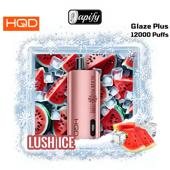 Lush Ice - HQD Glaze Plus 12000 Puffs Disposable Vape in Dubai, UAE