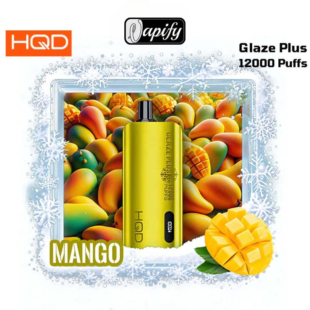 Mango - HQD Glaze Plus 12000 Puffs Disposable Vape in Dubai, UAE