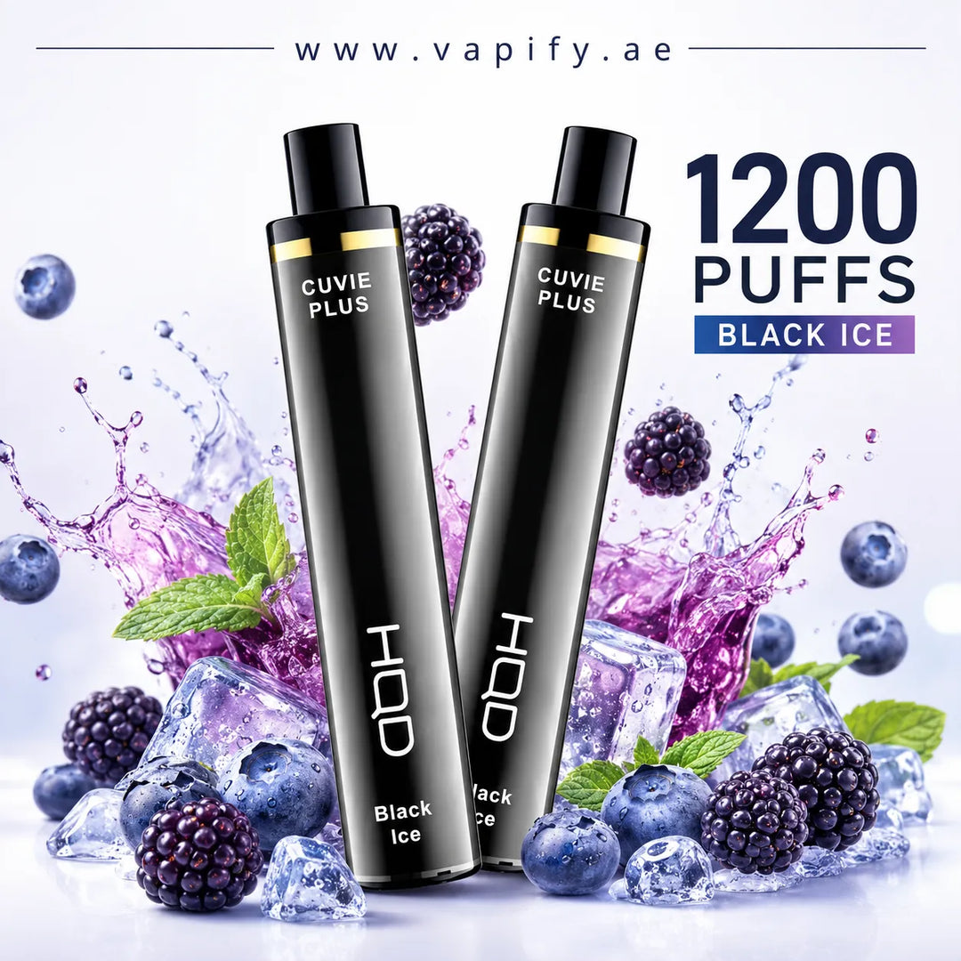 HQD Black Ice 1200 Puffs Cuvie Plus  in Dubai