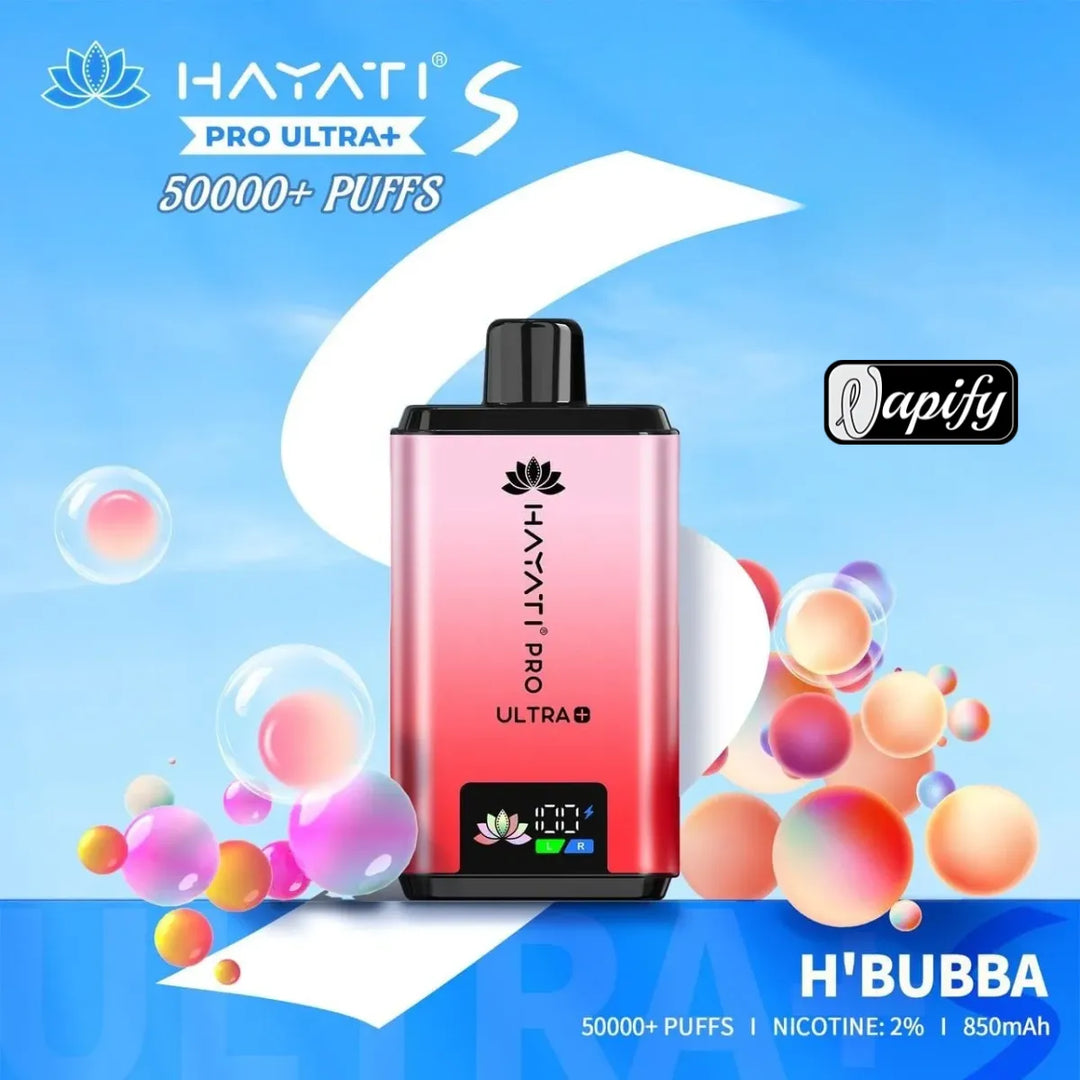 H'Bubba- Hayati Pro Ultra+ S 50000 Puffs Disposable Vape 2% Nicotine in Dubai, UAE