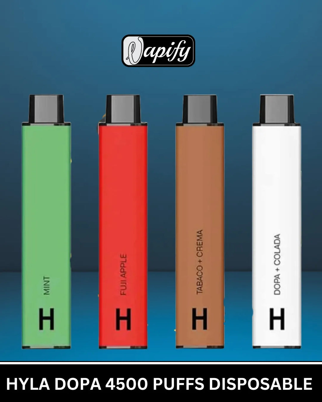 Hyla Dopa Disposable 4500 Puffs Nicotine Free Rechargeable Vape In Dubai