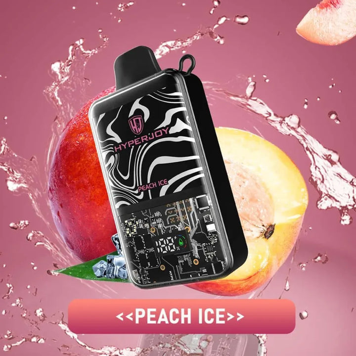 Hyperjoy 20000 Puffs Disposable Vape 5% Nicotine in Dubai, UAE-Peach Ice
