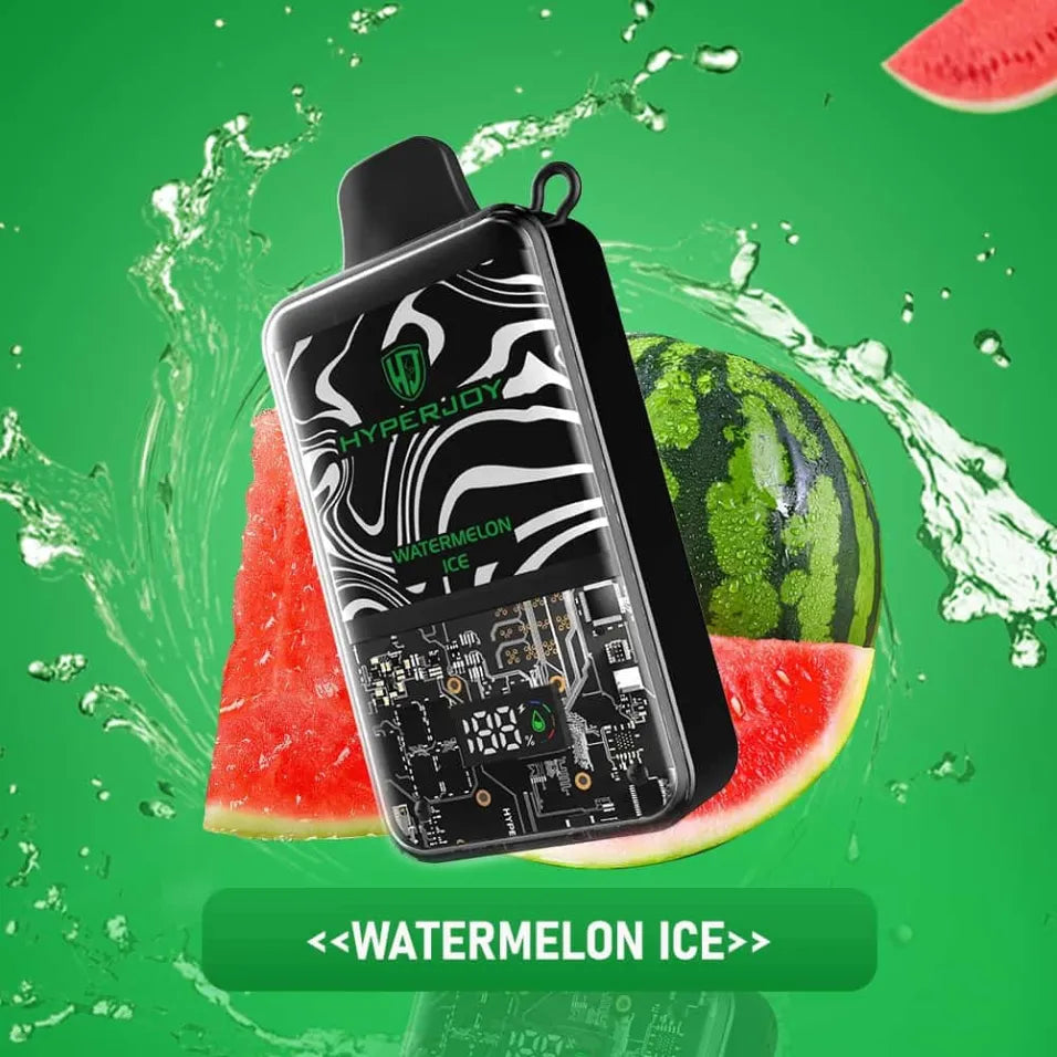 Hyperjoy 20000 Puffs Disposable Vape 5% Nicotine in Dubai, UAE-Watermelon Ice