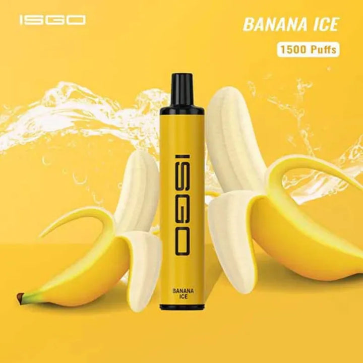 Banana Ice - ISGO Paris 1500 Puffs Disposable Vape in Dubai, UAE