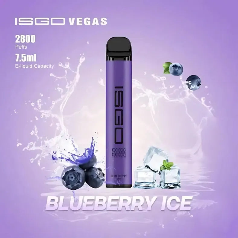 Blueberry Ice- ISGO VEGAS 2800 PUFFS DISPOSABLE VAPE IN DUBAI, UAE 