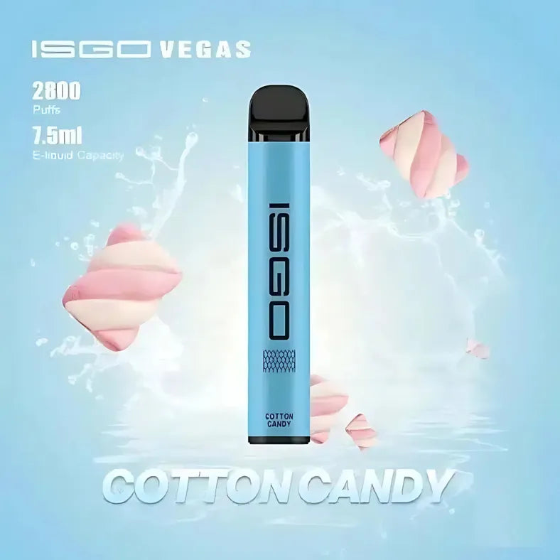 Cotton Candy - ISGO VEGAS 2800 PUFFS DISPOSABLE VAPE IN DUBAI, UAE 