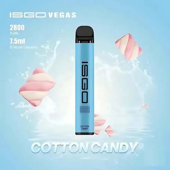 Cotton Candy - ISGO VEGAS 2800 PUFFS DISPOSABLE VAPE IN DUBAI, UAE 