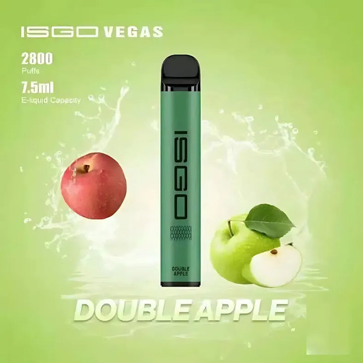 Double Apple - ISGO VEGAS 2800 PUFFS DISPOSABLE VAPE IN DUBAI, UAE 