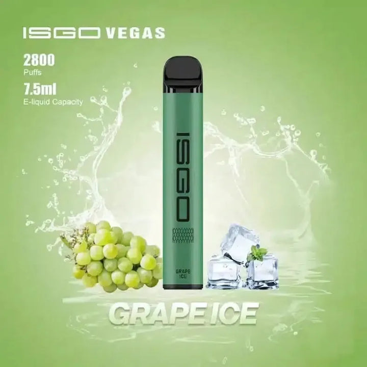 Grape Ice - ISGO VEGAS 2800 PUFFS DISPOSABLE VAPE IN DUBAI, UAE 