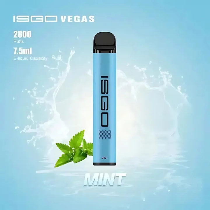 Mint - ISGO VEGAS 2800 PUFFS DISPOSABLE VAPE IN DUBAI, UAE 