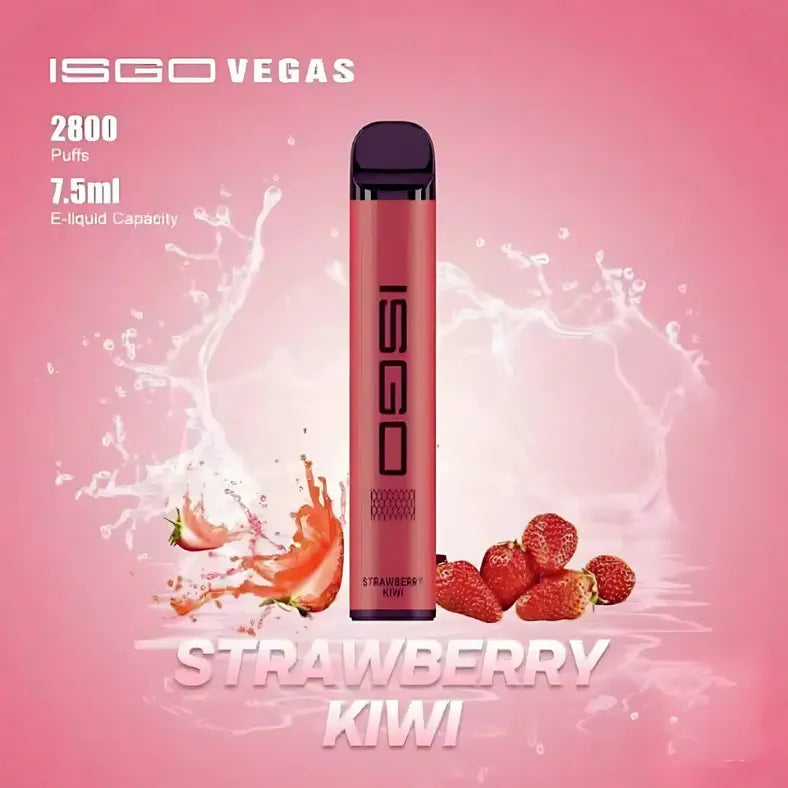 Strawberry Kiwi - ISGO VEGAS 2800 PUFFS DISPOSABLE VAPE IN DUBAI, UAE 