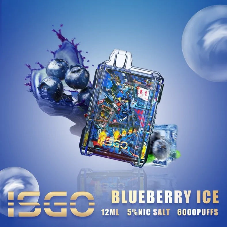 Blueberry ice- ISGO 6000 Puffs Disposable Vape in Dubai, UAE