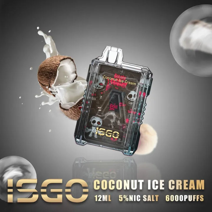 Coconut Ice Cream - ISGO 6000 Puffs Disposable Vape in Dubai, UAE