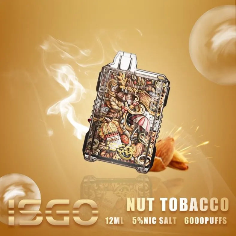 Nut Tobacco  - ISGO 6000 Puffs Disposable Vape in Dubai, UAE