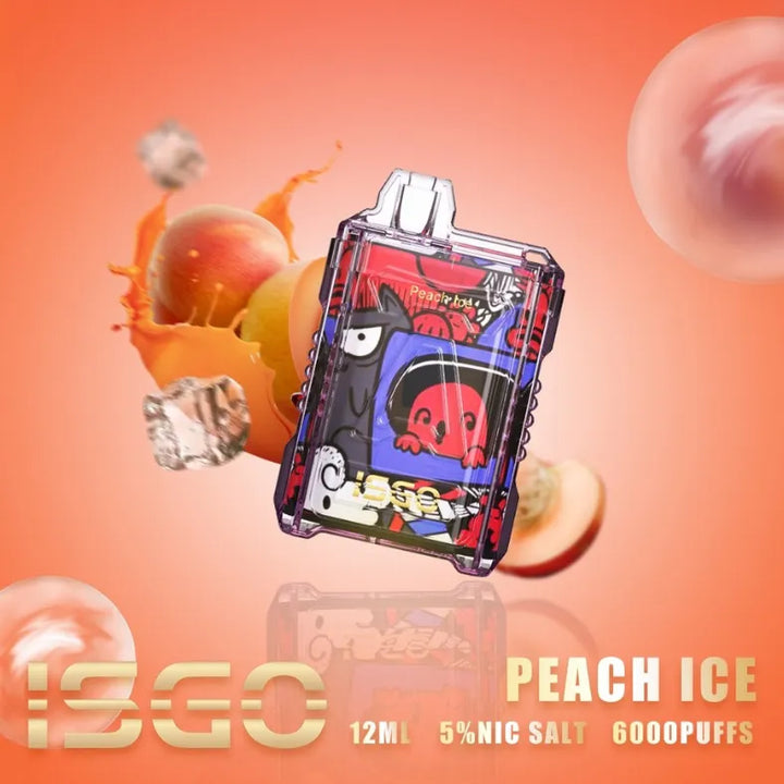 Peach Ice  - ISGO 6000 Puffs Disposable Vape in Dubai, UAE